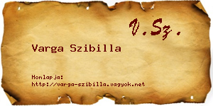 Varga Szibilla névjegykártya